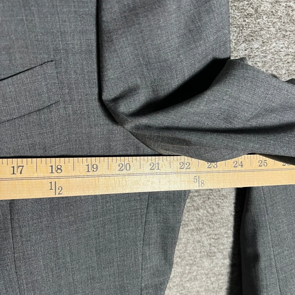 Jeanne Lanvin SA Mens Gray Blazer Sz 56T Tall (46) Office Career Suit‎ Italy